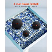 4 Inch 12 Pcs Ceramic Fire Balls Round Fire Stones Reusable Lava Rocks