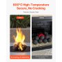 5 Inch 6 Pcs Ceramic Fire Balls Round Fire Stones Reusable Lava Rocks