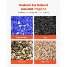 5 Inch 6 Pcs Ceramic Fire Balls Round Fire Stones Reusable Lava Rocks