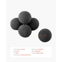 5 Inch 6 Pcs Ceramic Fire Balls Round Fire Stones Reusable Lava Rocks