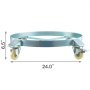 VEVOR Heavy Duty Drum Dolly 4 Swivel Caster Wheel 55 Gallon Steel Frame Non Tipping with Brake