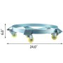 VEVOR Heavy Duty Drum Dolly 5 Swivel Caster Wheel 55 Gallon Steel Frame Non Tipping with Brake