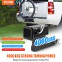 VEVOR Hitch Adapter, 1-1/4" to 2" Receiver Hitch Extender Extension, Trailer Hitch Riser with 4" Rise/Drop, 6-1/2" Extension Length, 4000 lbs Towing Capacity, Hitch Pins, Bolt and Nut Included, Black