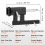 VEVOR Hitch Adapter, 1-1/4" to 2" Receiver Hitch Extender Extension, Trailer Hitch Riser with 4" Rise/Drop, 6-1/2" Extension Length, 4000 lbs Towing Capacity, Hitch Pins, Bolt and Nut Included, Black