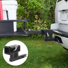 VEVOR Hitch Adapter, 1-1/4" to 2" Receiver Hitch Extender Extension, Trailer Hitch Riser with 4" Rise/Drop, 6-1/2" Extension Length, 4000 lbs Towing Capacity, Hitch Pins, Bolt and Nut Included, Black