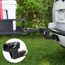 VEVOR Trailer Hitch Riser, for 2" Receiver with 4" Rise/Drop, Trailer Receiver Hitch Extender Extension Adapter, 5-1/4" and 6-3/4" Extension Length, 4000 lbs Towing Capacity, Hitch Pin Included, Black