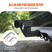 VEVOR Trailer Hitch Riser Tow Adapter Extender for 2" Receiver with 4" Rise/Drop