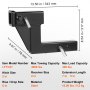 VEVOR Trailer Hitch Riser, til 2" modtager med 6" stigning/slip, Trailer Receiver Hitch Extender forlængeradapter, 7" og 9" forlængerlængde, 4000 lbs Max trækkapacitet, trækstifter inkluderet, sort