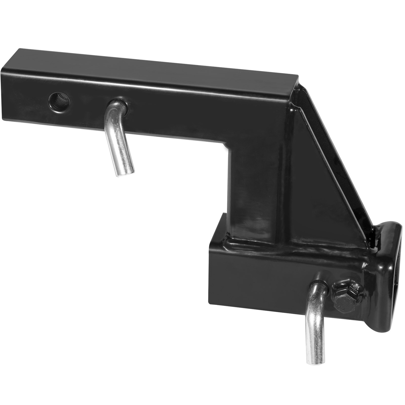VEVOR Trailer Hitch Riser, för 2" mottagare med 6" stigning/sänkning, Trailer Receiver Hitch Extender förlängningsadapter, 7" och 9" förlängningslängd, 4000 lbs Max dragkapacitet, dragstift medföljer, svart