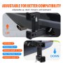 VEVOR Dual Hitch Extension, for 2" Trailer Hitch Receiver, Hitch Adapter Extender to 10" Max Adjustable Length, 7-1/2" Rise/Drop, 4000 lbs Towing Capacity, Hitch Pins, Bolt and Nut Kit Included, Black
