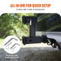 VEVOR Dual Hitch Extension, for 2" Trailer Hitch Receiver, Hitch Adapter Extender to 10" Max Adjustable Length, 7-1/2" Rise/Drop, 4000 lbs Towing Capacity, Hitch Pins, Bolt and Nut Kit Included, Black