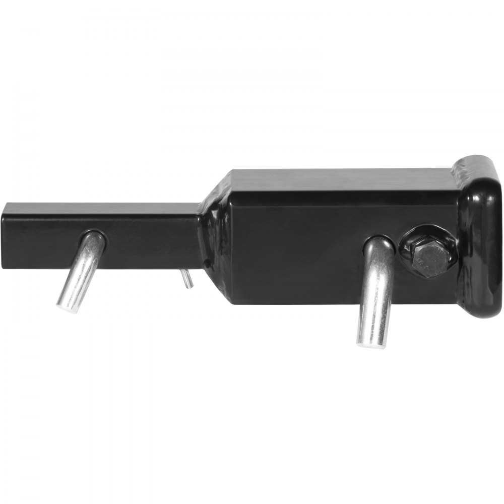 VEVOR Trailer Hitch Extender, 1-1/4" to 2" Receiver Hitch Adapter, Trailer Hitch Extension Tube Extender, 6" Extension Length, 4000 lbs Towing Capacity, Hitch Pins, Clips, Bolt and Nut Included, Black