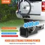 VEVOR Trailer Hitch Extender, 1-1/4" to 2" Receiver Hitch Adapter, Trailer Hitch Extension Tube Extender, 6" Extension Length, 4000 lbs Towing Capacity, Hitch Pins, Clips, Bolt and Nut Included, Black
