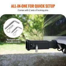 VEVOR Trailer Hitch Extension 2" Receiver Adapter Extender Tow 4000 lbs Capacity