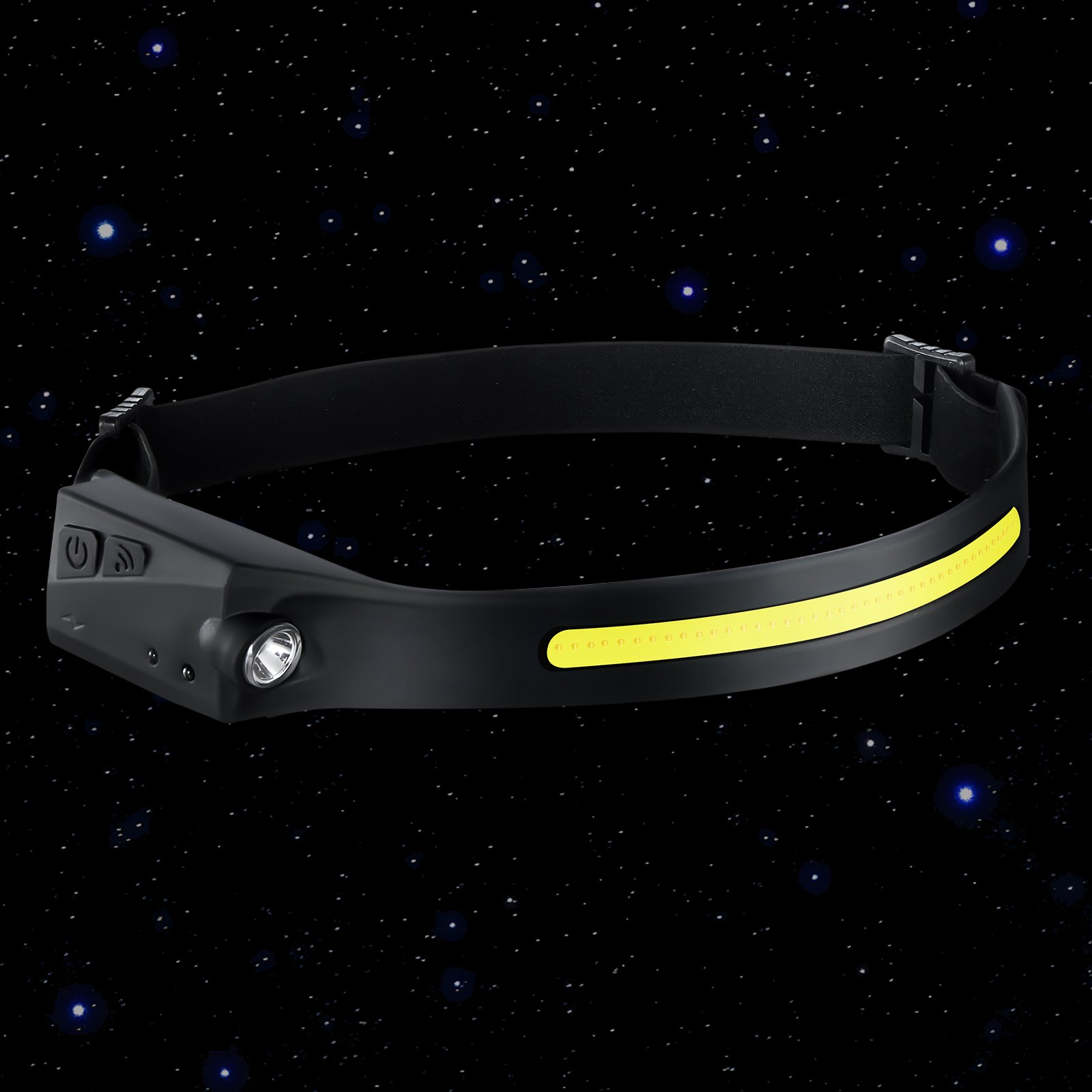 VEVOR 2PCS Rechargeable Headlamp, 350 lumens 230° Wide Beam, 6 Lighting Modes IPX4 Waterproof LED Head Lamp, with Motion Sensor for Camping, Hiking, Running, Repairing, Fishing, Cycling