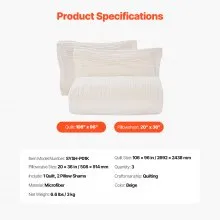 Quilt Set King Size Bedspread 1 Quilt and 2 Pillow Shams for All Season