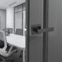 VEVOR Passage Door Handle, 5 Pack Matte Black Door Lever, Left or Right Handing Reversible Lever Non-Locking, 45° Rotation to Open, Universal Square Interior for Hallways, Closets, Meeting Spaces
