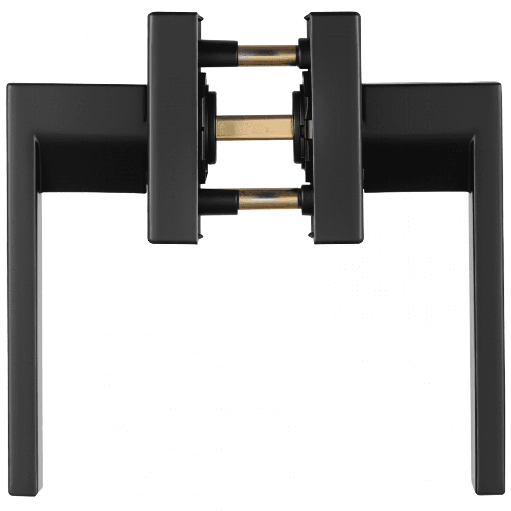 VEVOR Passage Door Handle, 6 Pack Matte Black Door Lever, Left or Right Handing Reversible Lever Non-Locking, 45° Rotation to Open, Universal Square Interior for Hallways, Closets, Meeting Spaces