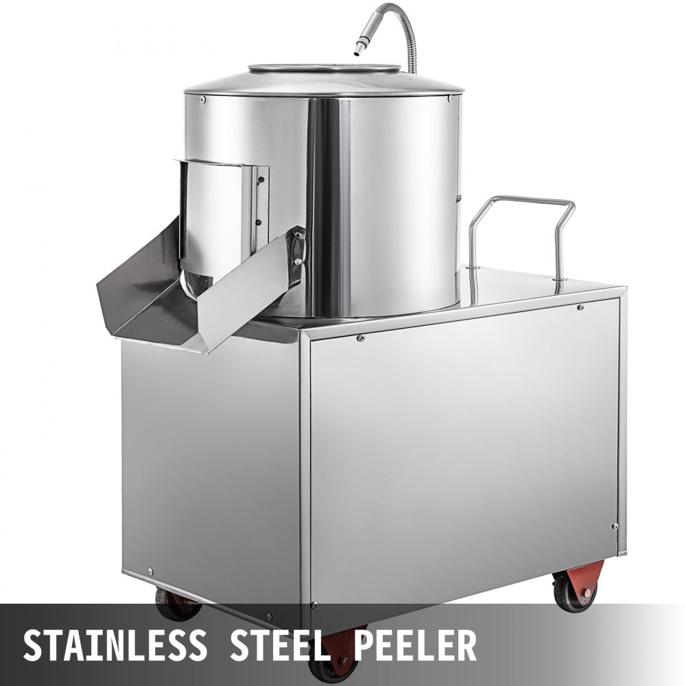 Commercial Electric Potato Peeler 15-20KG Automatic Potato Peeling Washer 220V