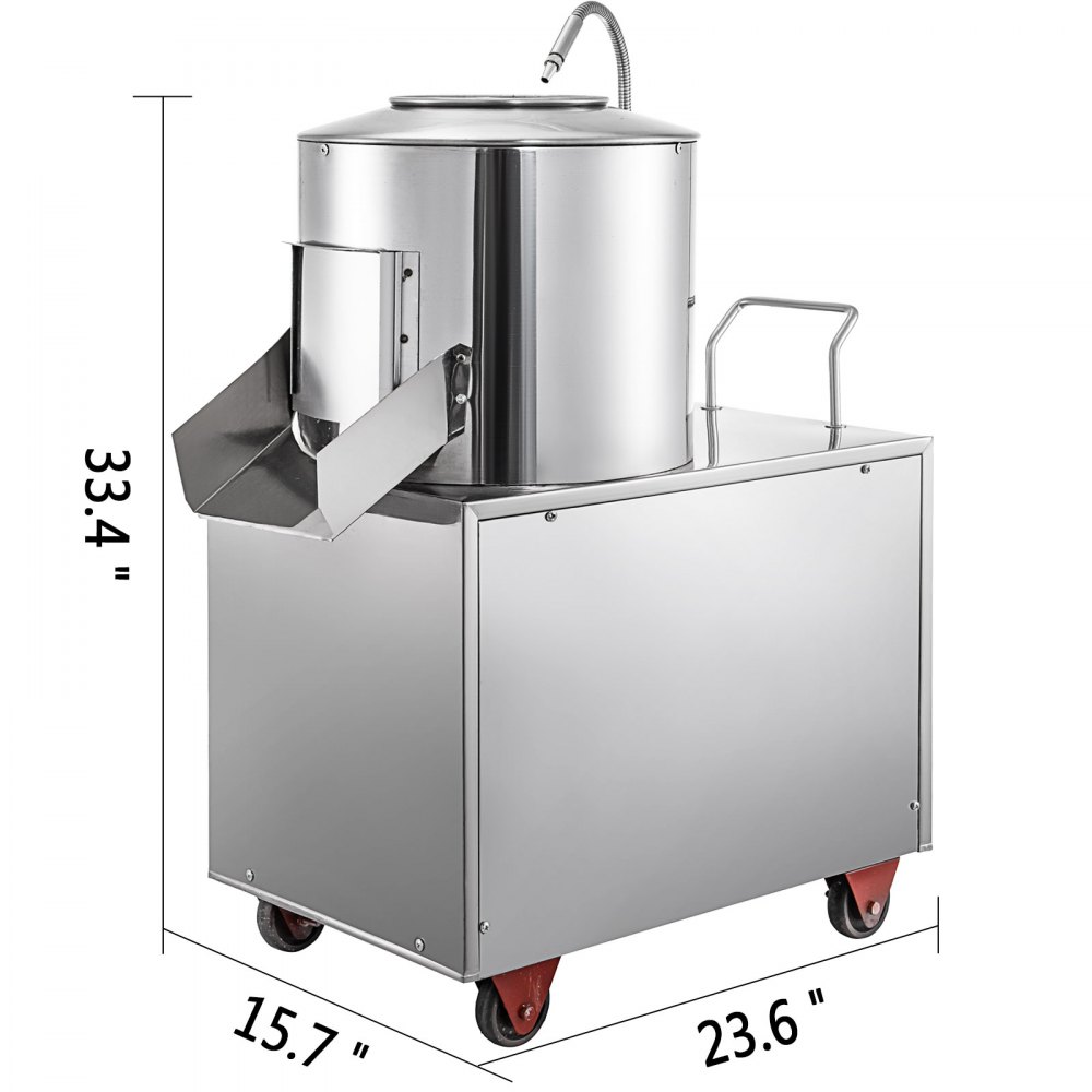 Commercial Electric Potato Peeler 15-20KG Automatic Potato Peeling Washer 220V