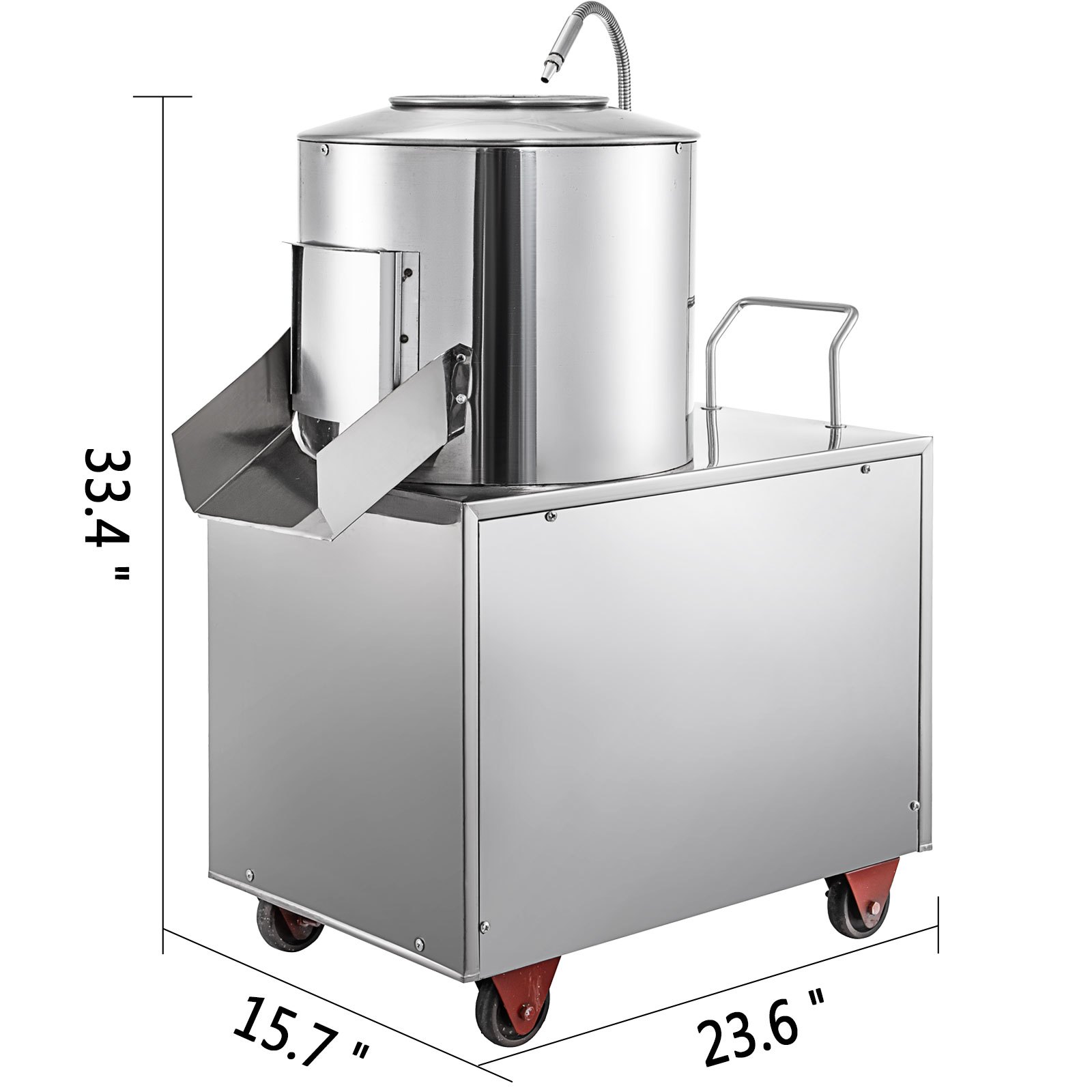 Commercial Electric Potato Peeler 15-20KG Automatic Potato Peeling Washer 220V