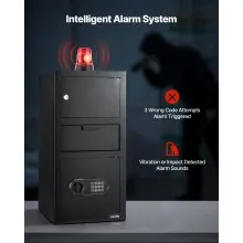 VEVOR 3.6 Cubic Feet Drop Safe Large Capacity 3 Tiers Drop Slot Safe Box Black