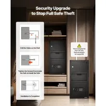 VEVOR 3.6 Cubic Feet Drop Safe Large Capacity 3 Tiers Drop Slot Safe Box Black