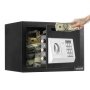 VEVOR 0.6 Cubic Feet Drop Safe, Drop Slot Safe Box with Password and Turn Knob, Heavy Duty Compact Cash Depository Box with a Front Lock Slot for Cash, Bank Slips, Jewelry, Documents, Bills, Black