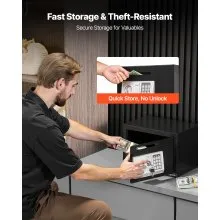 VEVOR 0.6 Cubic Feet Drop Safe with a Front Lock Slot Password & Turn Knob Black