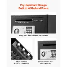 VEVOR 0.6 Cubic Feet Drop Safe with a Front Lock Slot Password & Turn Knob Black