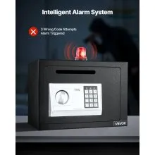 VEVOR 0.6 Cubic Feet Drop Safe with a Front Lock Slot Password & Turn Knob Black