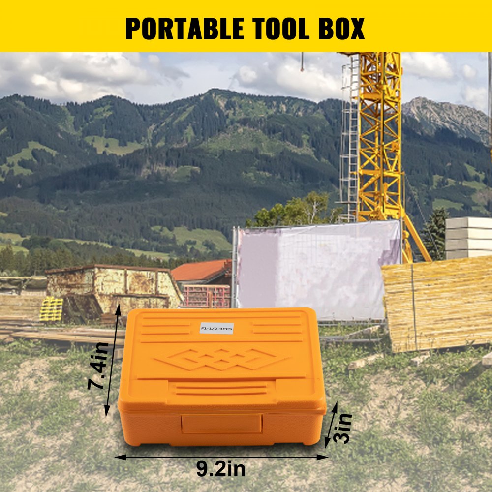2'' Precision Adjustable Boring Head With R8 Shank & 9pcs Carbide Boring Bars