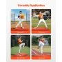 VEVOR Pitching Mound, Portable Baseball Game Mound, 107 in Indoor Outdoor Pitching Practice and Training Equipment, Softball Pitching Aids with Antifade Turf and Pitching Rubber