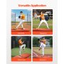 VEVOR Pitching Mound, Portable Baseball Game Mound, 127 in Indoor Outdoor Pitching Practice and Training Equipment, Softball Pitching Aids with Antifade Turf and Pitching Rubber