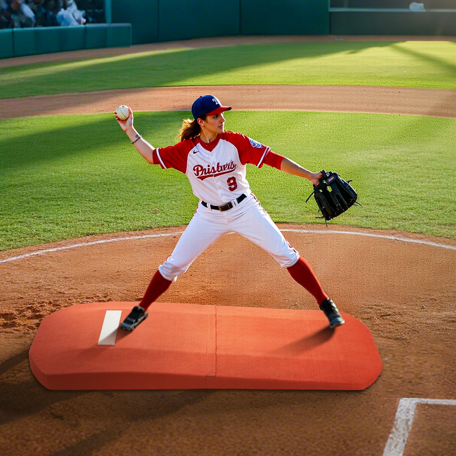VEVOR Pitching Mound, Portable Baseball Game Mound, 127 in Indoor Outdoor Pitching Practice and Training Equipment, Softball Pitching Aids with Antifade Turf and Pitching Rubber