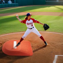 42 in Pitching Mound Portable Pitcher Mound Baseball Softball Outdoor Training