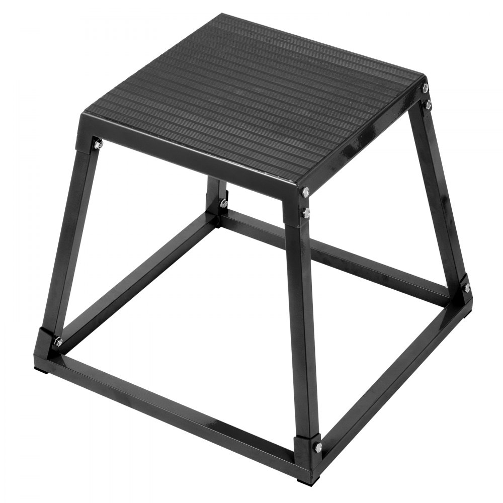 Sets of 4 Fitness Black Plyometric Platform Boxes- 30cm,45cm,60cm,76cm