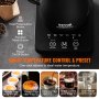 VEVOR Electric Gooseneck Kettle 1L, Temperature Control Pour Over Coffee Kettle with 5 Variable Presets, 304 Food Grade Stainless Steel Hot Water Tea Boiler & Boil-Dry Protection, Keep Warm, 1200W