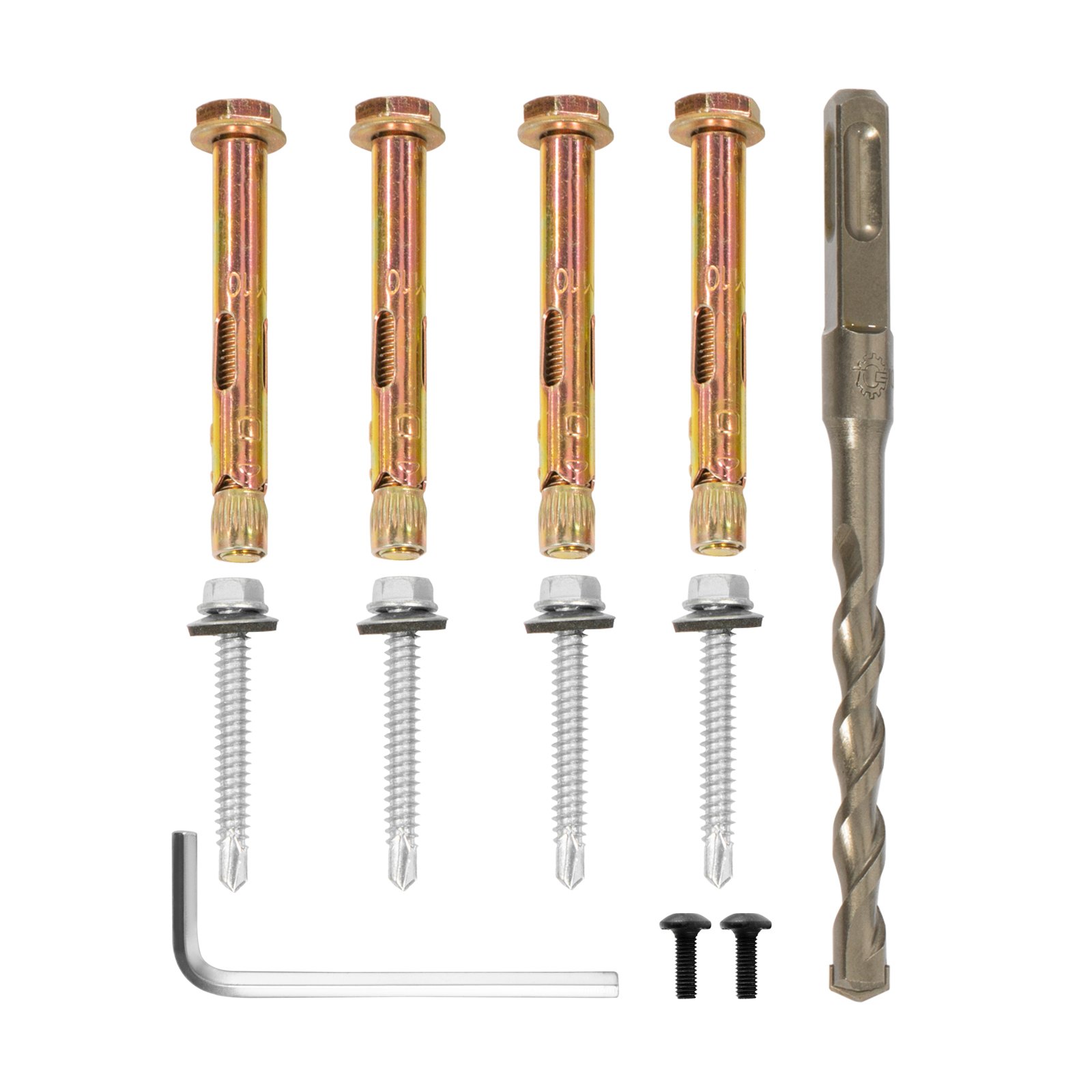 VEVOR 1-2 Step Handrail Railing for Steps Steel 150 kg Capacity with Screw Kit