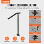 effortless installation of VEVOR step railing with full accessories for quick setup.