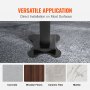 VEVOR outdoor handrail base on concrete, wood, ceramic tiles, and marble surfaces.