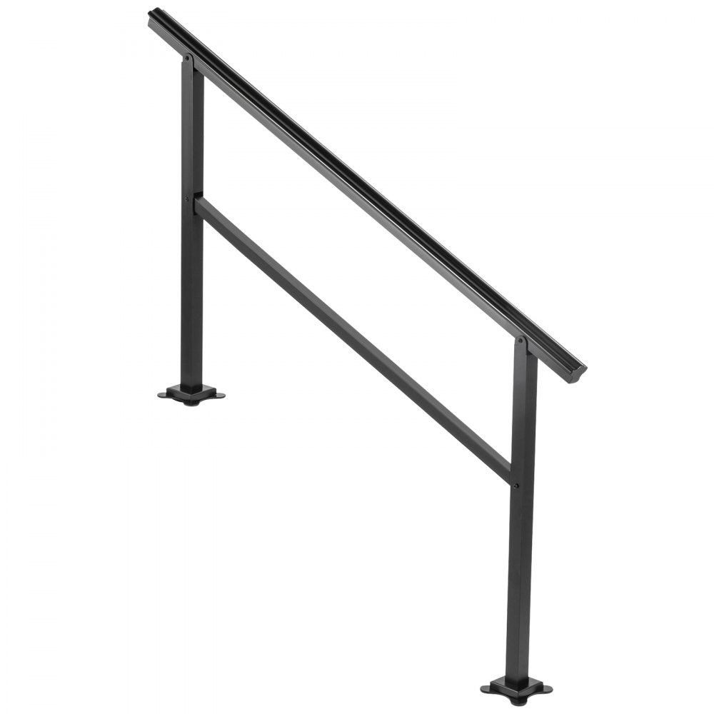 VEVOR Iron Handrail Picket Fits 4-5 Steps Stair Rail Hand Rails Outdoor Gardens