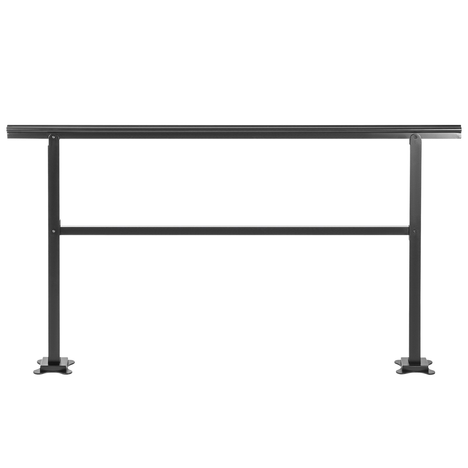 VEVOR Outdoor Handrail 165LBS Load Handrail Outdoor Stairs Aluminum Stair Handrail 152 x 89.5 cm Outdoor Stair Railing Transitional Range from 0 to 30° Staircase Handrail Fits 4-5 Steps with Screw Kit