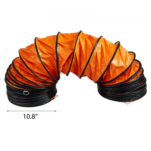 25ft/8m Pvc Flexible Ducting φ10 Inch Ventilator Extractor Fan Easy Transport