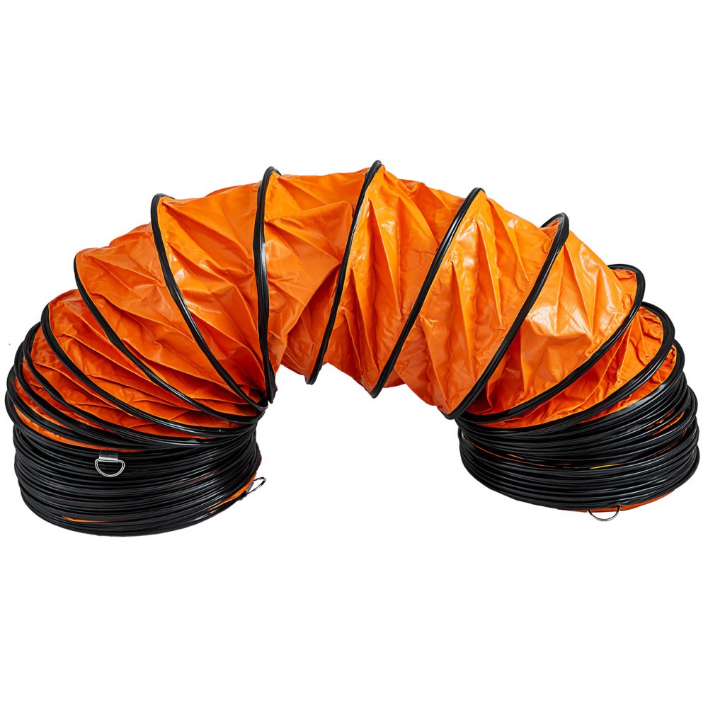 25ft/8m Pvc Flexible Ducting φ10 Inch Ventilator Extractor Fan Easy Transport