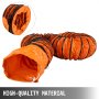 VEVOR Conduit flexible en PVC, 7,6 m, tuyau de conduit portable en PVC haute performance, adapté pour ventilateur d'extraction de 12 pouces/300 mm de diamètre, ventilateur de ventilation portable, matériau en vinyle solide, orange