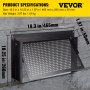 VEVOR Flood Vent, 8" x 16" x 2" Depth Foundation Flood Vent, to Reduce Foundation Damage and Flood Risk, Black, Wall Mounted, for Crawl Spaces,Garages & Full Height Enclosures