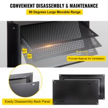 VEVOR Flood Vent, 8" Height x 16" Width x 2" Depth Foundation Flood Vent, to Reduce Foundation Damage and Flood Risk, Black, Wall Mounted, for Crawl Spaces,Garages & Full Height Enclosures