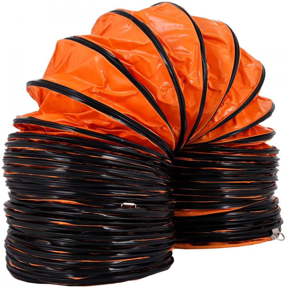 Ventilation Duct Flexible PVC Ducting 10''/250mm 5M Long Cheap Orange Duct Hose