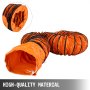 VEVOR 16ft(5m)PVC flexibel kanal Bärbar PVC-ventilationskanal Flexibel fläktkanal för 250 MM/10 tum diameter frånluftsfläkt flexibel kanal 16 orange